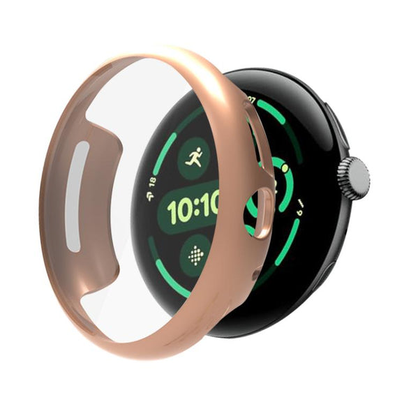 For Google Pixel Watch 3 45mm Integrated Full Coverage TPU Watch Protective Cover(Rose Gold)