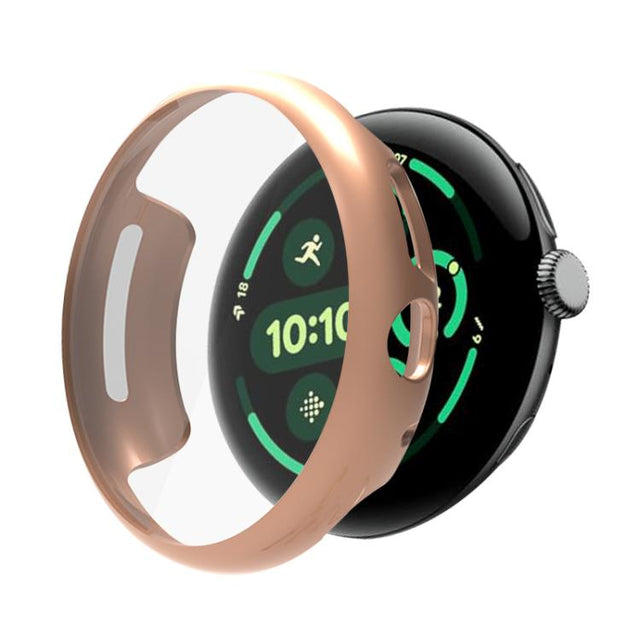 For Google Pixel Watch 3 45mm Integrated Full Coverage TPU Watch Protective Cover(Rose Gold)