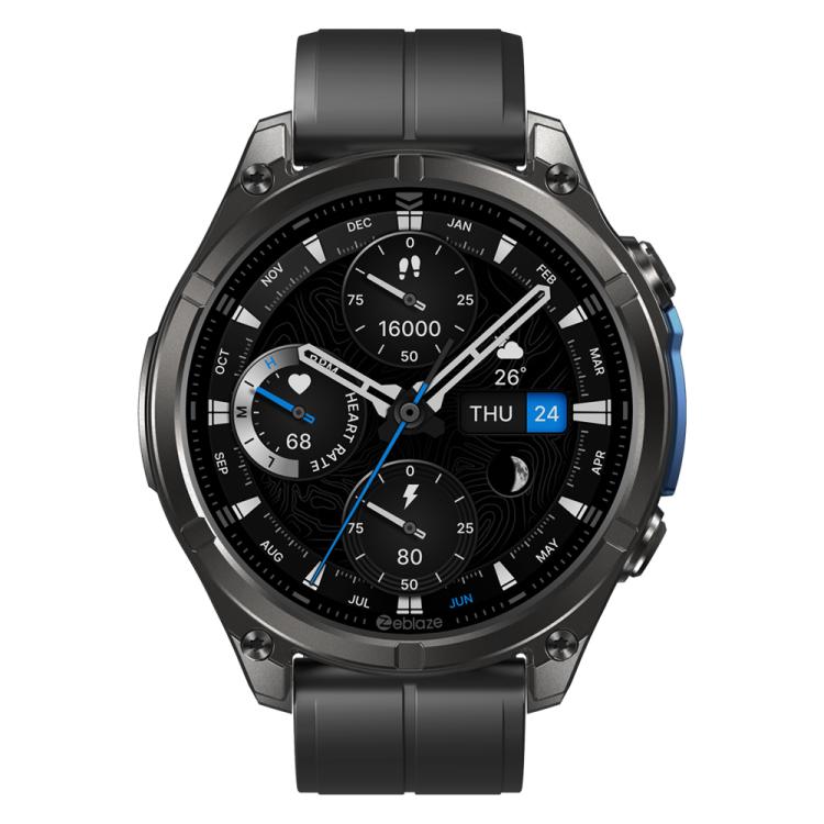 Zeblaze Vibe 8 Rugged Outdoor Smart Watch 1.43 inch Screen 5 ATM & IP69K Built-in Flashlight(Black) - free shipping - PMC Jewellery - Order now!
