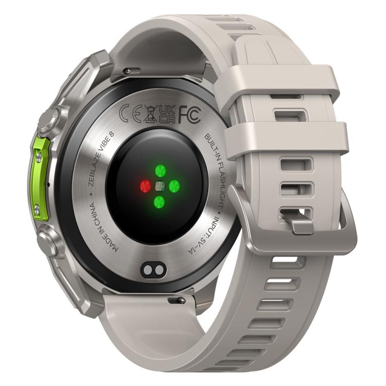 Zeblaze Vibe 8 Rugged Outdoor Smart Watch 1.43 inch Screen 5 ATM & IP69K Built-in Flashlight(Grey) - free shipping - PMC TechLife - Order now!