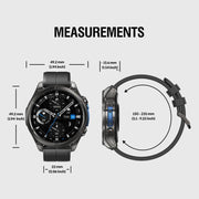 Zeblaze Vibe 8 Rugged Outdoor Smart Watch 1.43 inch Screen 5 ATM & IP69K Built-in Flashlight(Black)