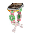 For Apple Watch 42mm / 41mm / 40mm / 38mm Hemp Rope Woven Flowers Drawstring Watch Band(Green White) - free shipping - PMC TechLife - Order now!