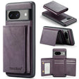 For Google Pixel 7 Fierre Shann 2 in 1 Holder RFID Card Slot Wallet MagSafe Phone Case(Purple) - free shipping - PMC TechLife - Order now!