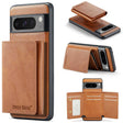 For Google Pixel 7 Pro Fierre Shann 2 in 1 Holder RFID Card Slot Wallet MagSafe Phone Case(Dark Brown) - free shipping - PMC TechLife - Order now!