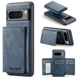 For Google Pixel 7 Pro Fierre Shann 2 in 1 Holder RFID Card Slot Wallet MagSafe Phone Case(Blue) - free shipping - PMC TechLife - Order now!