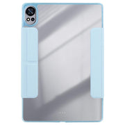 For Huawei MatePad Air 12 2024 Magnetic Detachable Dual-Clasp Acrylic Deformation Leather Tablet Case(Ice Blue)