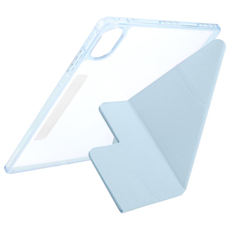 For Huawei MatePad Air 12 2024 Magnetic Detachable Dual-Clasp Acrylic Deformation Leather Tablet Case(Ice Blue)