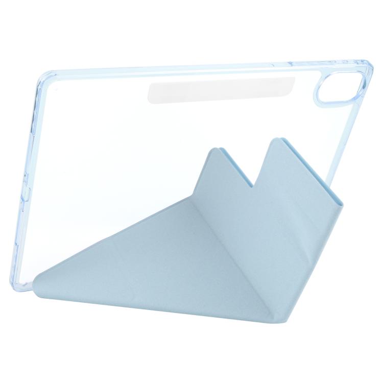 For Huawei MatePad Air 12 2024 Magnetic Detachable Dual-Clasp Acrylic Deformation Leather Tablet Case(Ice Blue)