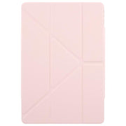 For Huawei MatePad Air 12 2024 Magnetic Detachable Dual-Clasp Acrylic Deformation Leather Tablet Case(Pink)