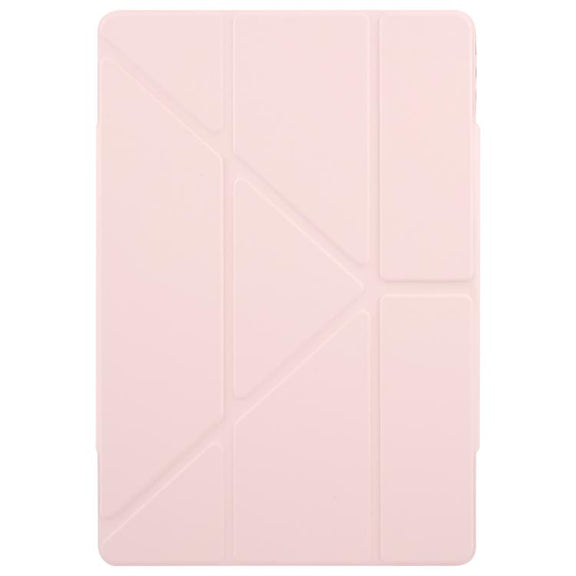 For Huawei MatePad Air 12 2024 Magnetic Detachable Dual-Clasp Acrylic Deformation Leather Tablet Case(Pink)