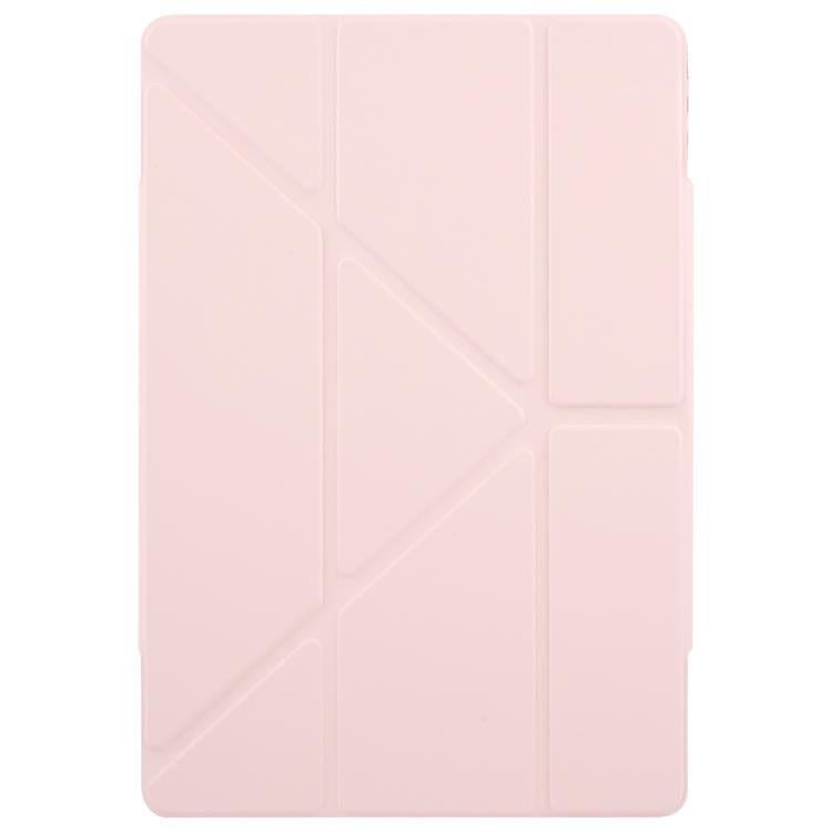 For Huawei MatePad Air 12 2024 Magnetic Detachable Dual-Clasp Acrylic Deformation Leather Tablet Case(Pink)