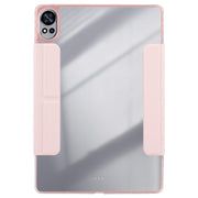 For Huawei MatePad Air 12 2024 Magnetic Detachable Dual-Clasp Acrylic Deformation Leather Tablet Case(Pink)