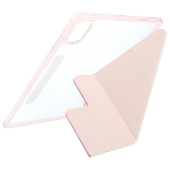 For Huawei MatePad Air 12 2024 Magnetic Detachable Dual-Clasp Acrylic Deformation Leather Tablet Case(Pink)