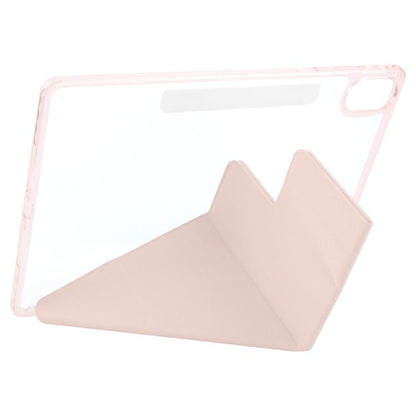 For Huawei MatePad Air 12 2024 Magnetic Detachable Dual-Clasp Acrylic Deformation Leather Tablet Case(Pink) - free shipping - PMC Jewellery - Order now!