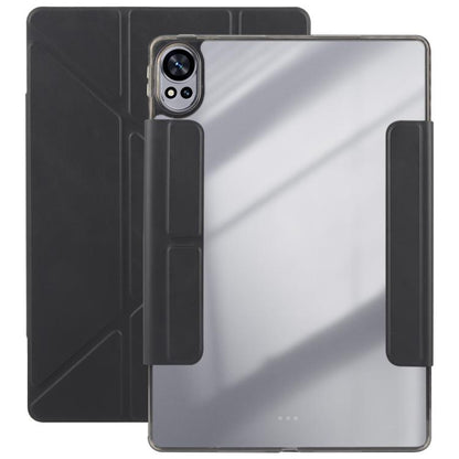 For Huawei MatePad Air 12 2024 Magnetic Detachable Dual-Clasp Acrylic Deformation Leather Tablet Case(Black) - free shipping - PMC Jewellery - Order now!
