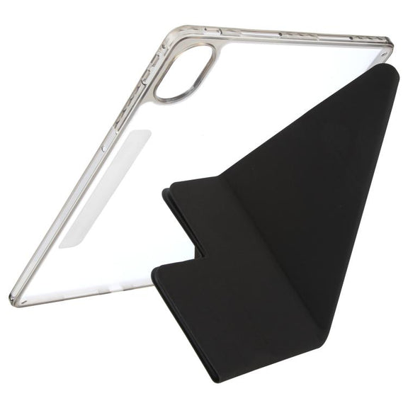 For Huawei MatePad Air 12 2024 Magnetic Detachable Dual-Clasp Acrylic Deformation Leather Tablet Case(Black)