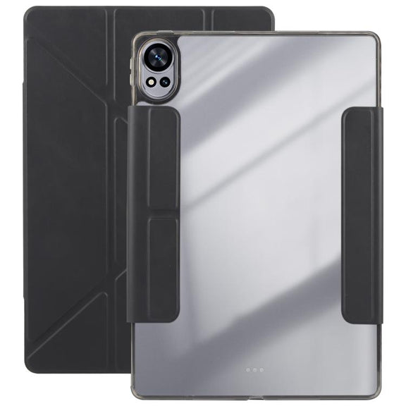 For Huawei MatePad Air 12 2024 Magnetic Detachable Dual-Clasp Acrylic Deformation Leather Tablet Case(Black)