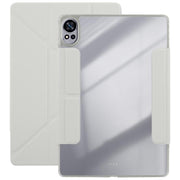 For Huawei MatePad Air 12 2024 Magnetic Detachable Dual-Clasp Acrylic Deformation Leather Tablet Case(Grey)
