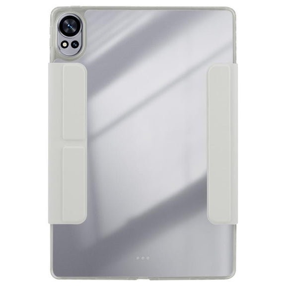 For Huawei MatePad Air 12 2024 Magnetic Detachable Dual-Clasp Acrylic Deformation Leather Tablet Case(Grey)