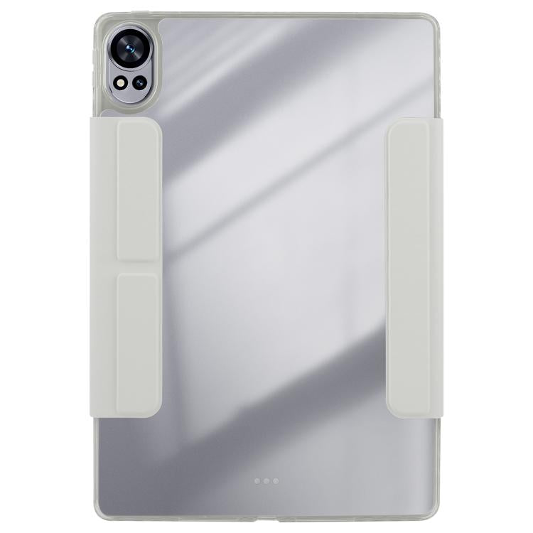 For Huawei MatePad Air 12 2024 Magnetic Detachable Dual-Clasp Acrylic Deformation Leather Tablet Case(Grey)