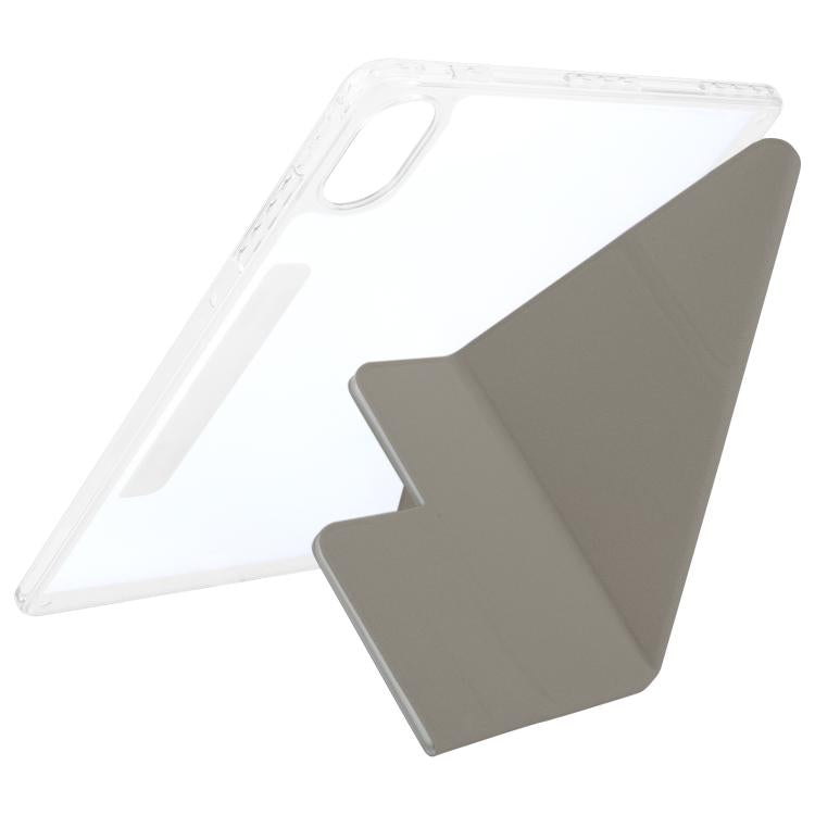 For Huawei MatePad Air 12 2024 Magnetic Detachable Dual-Clasp Acrylic Deformation Leather Tablet Case(Grey) - free shipping - PMC Jewellery - Order now!