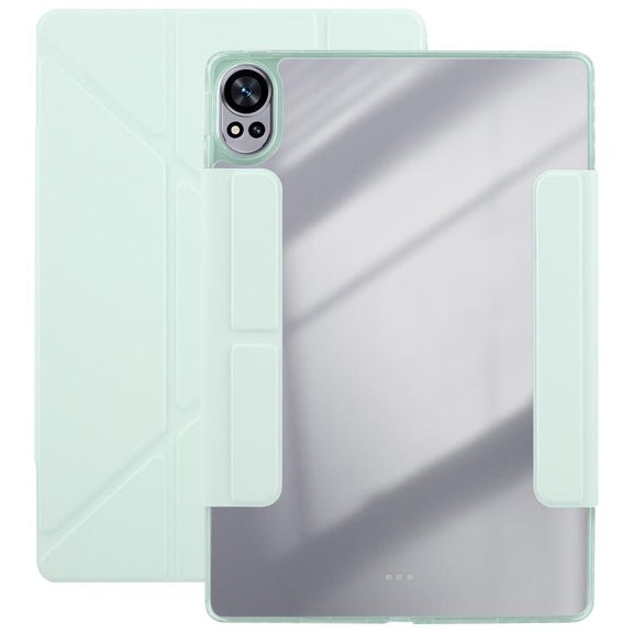 For Huawei MatePad Air 12 2024 Magnetic Detachable Dual-Clasp Acrylic Deformation Leather Tablet Case(Baby Green)