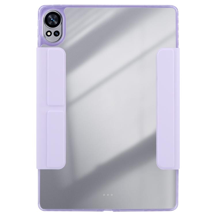 For Huawei MatePad Air 12 2024 Magnetic Detachable Dual-Clasp Acrylic Deformation Leather Tablet Case(Taro Purple)