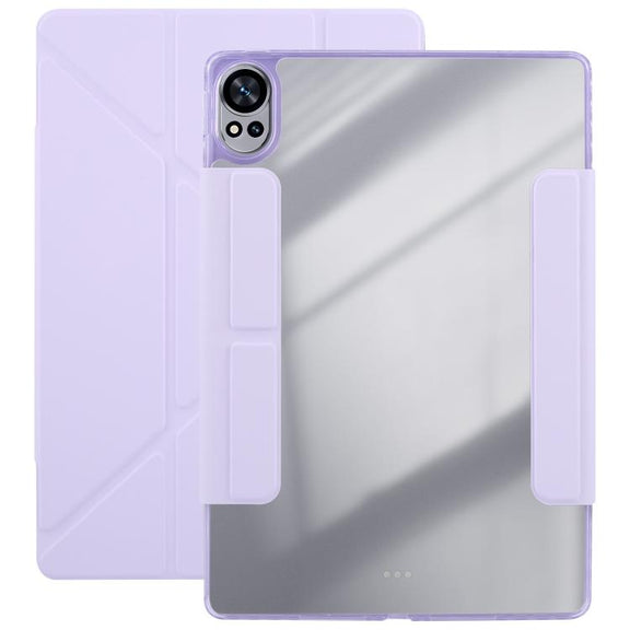 For Huawei MatePad Air 12 2024 Magnetic Detachable Dual-Clasp Acrylic Deformation Leather Tablet Case(Taro Purple)