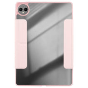 For Huawei MatePad Pro 12.2 2024 Magnetic Detachable Dual-Clasp Acrylic Deformation Leather Tablet Case(Pink)