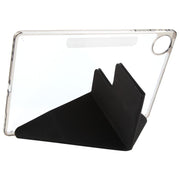For Huawei MatePad Pro 12.2 2024 Magnetic Detachable Dual-Clasp Acrylic Deformation Leather Tablet Case(Black)