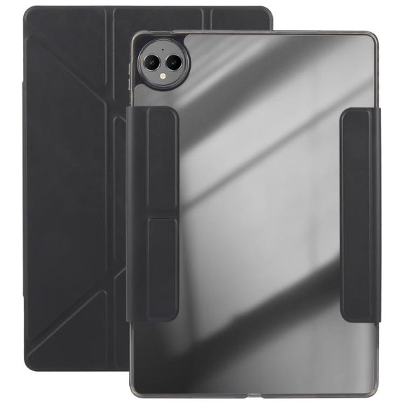 For Huawei MatePad Pro 12.2 2024 Magnetic Detachable Dual-Clasp Acrylic Deformation Leather Tablet Case(Black)