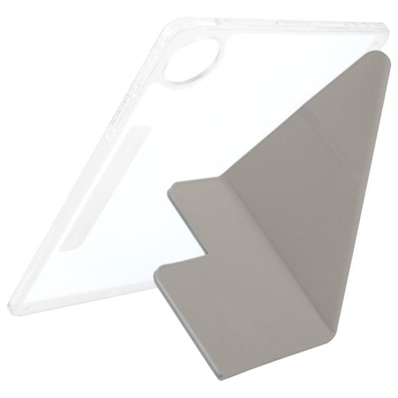 For Huawei MatePad Pro 12.2 2024 Magnetic Detachable Dual-Clasp Acrylic Deformation Leather Tablet Case(Grey)