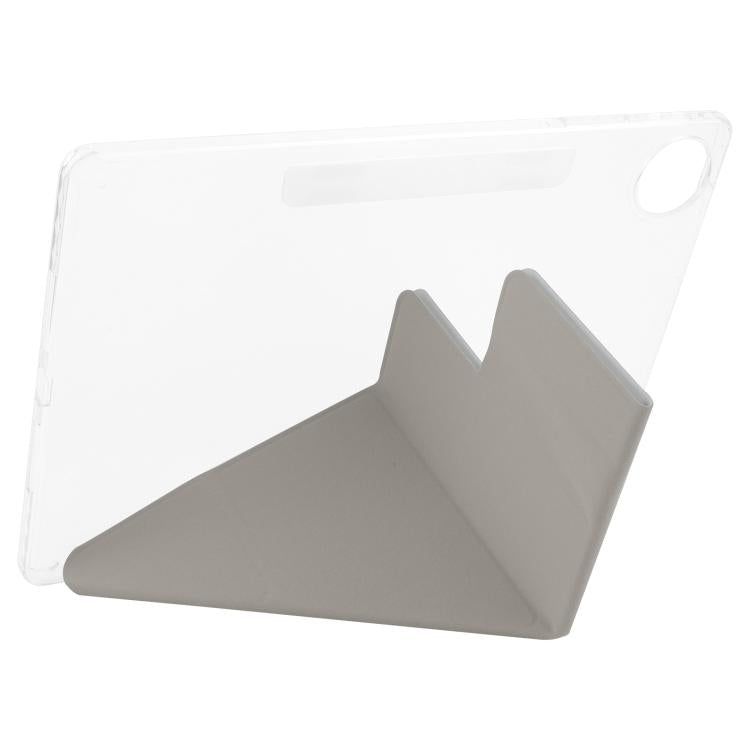 For Huawei MatePad Pro 12.2 2024 Magnetic Detachable Dual-Clasp Acrylic Deformation Leather Tablet Case(Grey) - free shipping - PMC Jewellery - Order now!