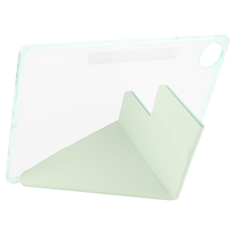 For Huawei MatePad Pro 12.2 2024 Magnetic Detachable Dual-Clasp Acrylic Deformation Leather Tablet Case(Baby Green)