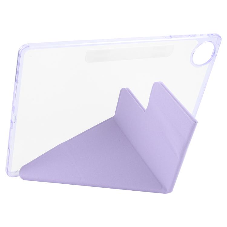 For Huawei MatePad Pro 12.2 2024 Magnetic Detachable Dual-Clasp Acrylic Deformation Leather Tablet Case(Taro Purple)