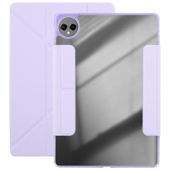 For Huawei MatePad Pro 12.2 2024 Magnetic Detachable Dual-Clasp Acrylic Deformation Leather Tablet Case(Taro Purple)