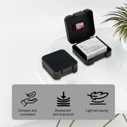 For DJI Osmo Action 5 Pro / 4 Battery & Memory Card Storage Box(Black)