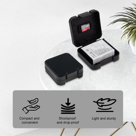 For DJI Osmo Action 5 Pro / 4 Battery & Memory Card Storage Box(Black)