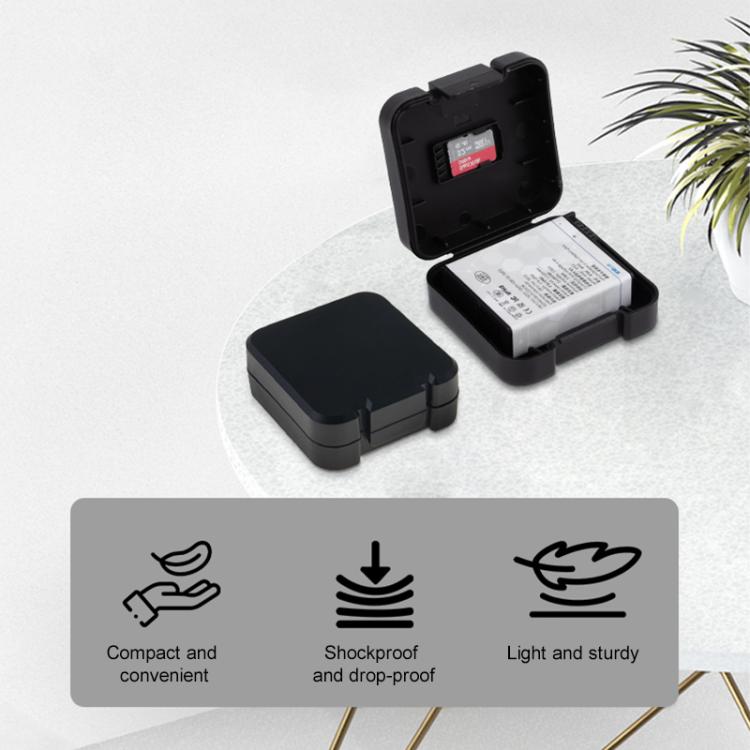 For DJI Osmo Action 5 Pro / 4 Battery & Memory Card Storage Box(Black)