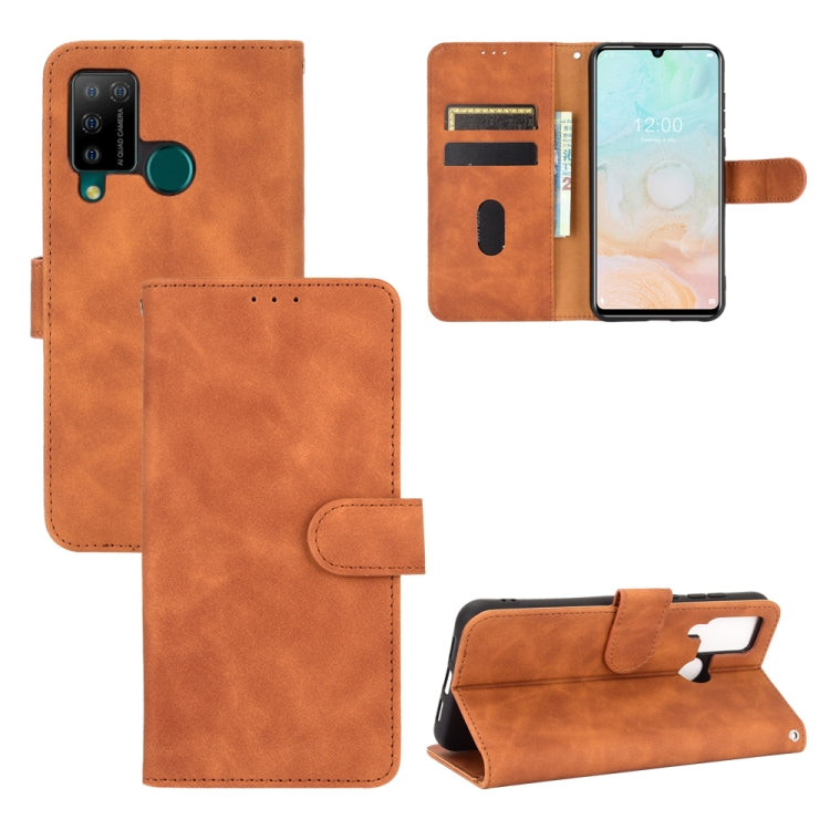 For DOOGEE N20 Pro Solid Color Skin Feel Magnetic Buckle Horizontal Flip Calf Texture PU Leather Case with Holder & Card Slots & Wallet(Brown) - More Brand by PMC TechLife | Online Shopping South Africa | PMC TechLife | Buy Now Pay Later Mobicred