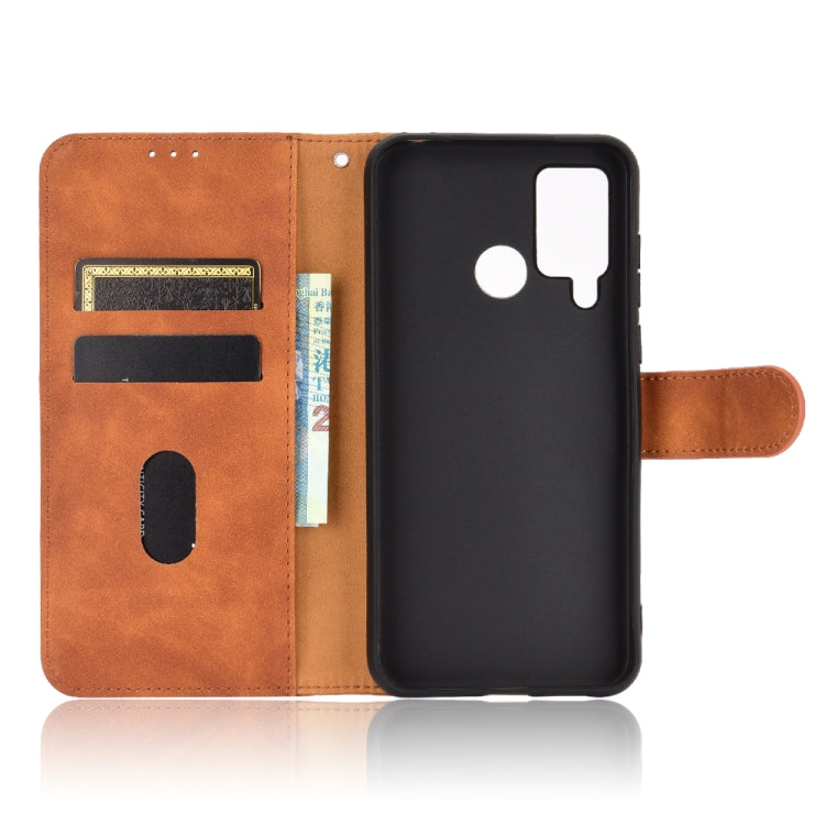 For DOOGEE N20 Pro Solid Color Skin Feel Magnetic Buckle Horizontal Flip Calf Texture PU Leather Case with Holder & Card Slots & Wallet(Brown) - More Brand by PMC TechLife | Online Shopping South Africa | PMC TechLife | Buy Now Pay Later Mobicred