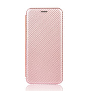 For DOOGEE N20 Pro Carbon Fiber Texture Horizontal Flip TPU + PC + PU Leather Case with Card Slot(Pink)