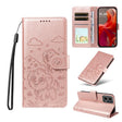 For Motorola Edge 50 Fusion 5G Embossed Heart Dog RFID Blocking Wallet Leather Phone Case(Rose Gold) - free shipping - PMC TechLife - Order now!