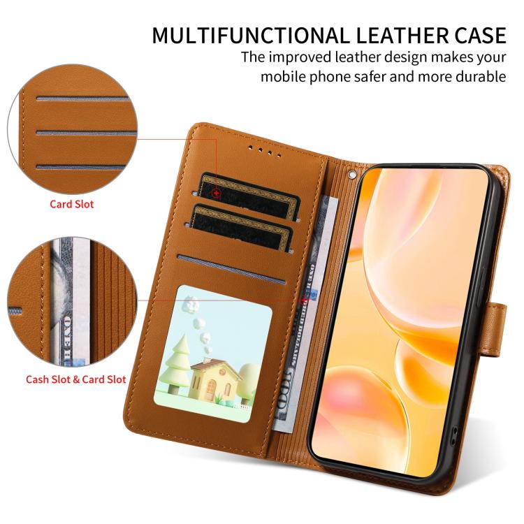 For Motorola Edge 50 Fusion 5G Embossed Heart Dog RFID Blocking Wallet Leather Phone Case(Brown)