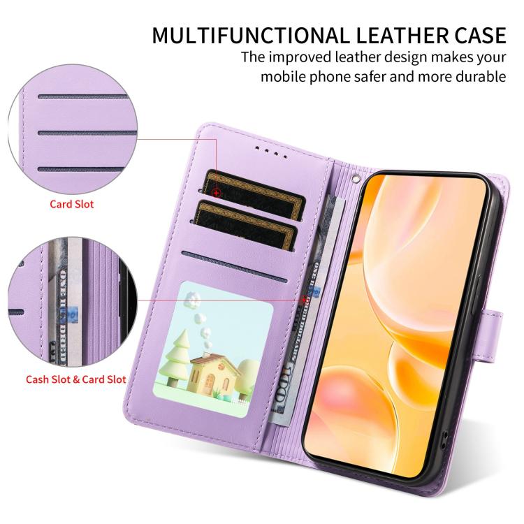 For Motorola Edge 50 Ultra 5G Embossed Heart Dog RFID Blocking Wallet Leather Phone Case(Purple)