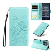For Motorola Edge 60 Fusion 5G / 60 Pro Embossed Heart Dog RFID Blocking Wallet Leather Phone Case(Green)