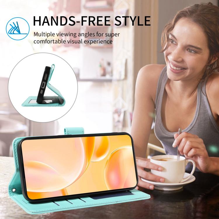 For Motorola Moto G05 / E15 Embossed Heart Dog RFID Blocking Wallet Leather Phone Case(Green) - free shipping - PMC TechLife - Order now!