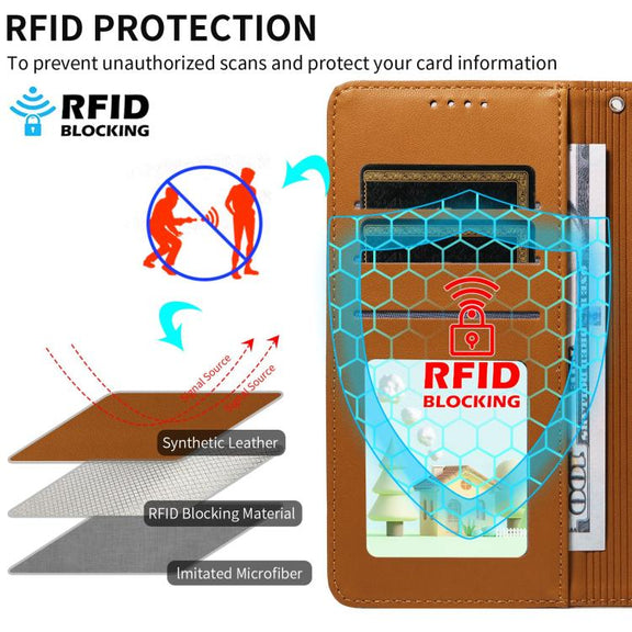 For Motorola Moto G05 / E15 Embossed Heart Dog RFID Blocking Wallet Leather Phone Case(Brown)
