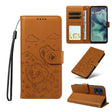 For Motorola Moto G35 5G Embossed Heart Dog RFID Blocking Wallet Leather Phone Case(Brown) - free shipping - PMC TechLife - Order now!