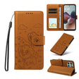 For Motorola Moto G56 5G / G66j Embossed Heart Dog RFID Blocking Wallet Leather Phone Case(Brown) - free shipping - PMC TechLife - Order now!